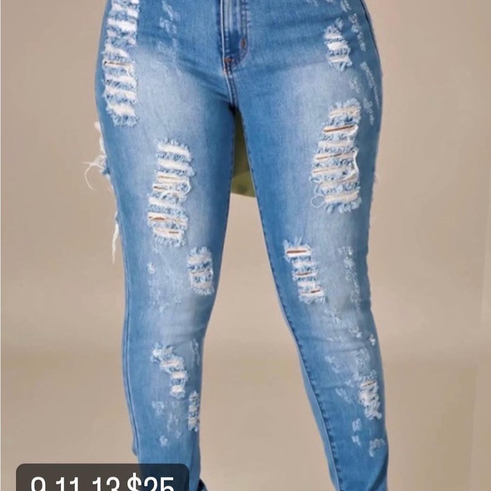 Distressed Blue Women's Jeans